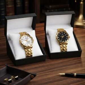 Gold Stainless Steel Analog Watch for Men & Women